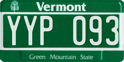 VT license plate YYP093