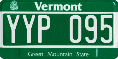 VT license plate YYP095