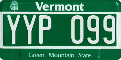 VT license plate YYP099