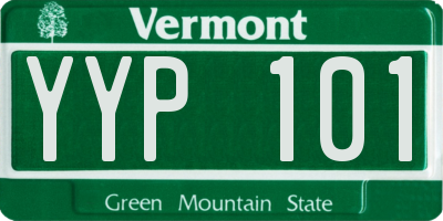 VT license plate YYP101