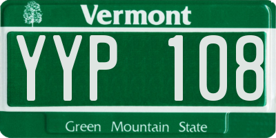 VT license plate YYP108