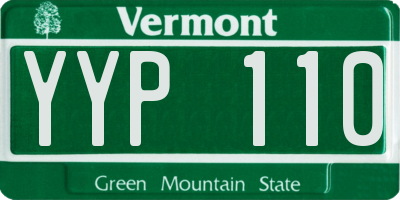VT license plate YYP110