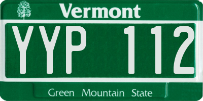 VT license plate YYP112