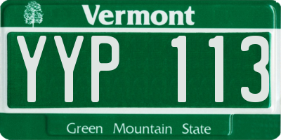 VT license plate YYP113