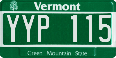 VT license plate YYP115