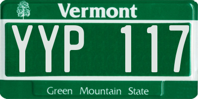 VT license plate YYP117