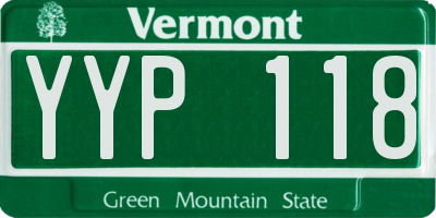 VT license plate YYP118
