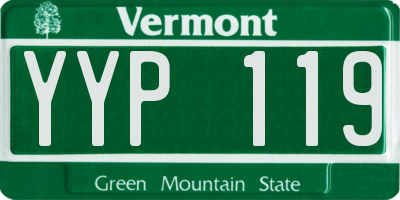 VT license plate YYP119