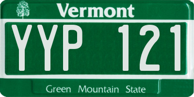 VT license plate YYP121