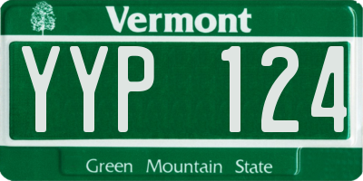 VT license plate YYP124