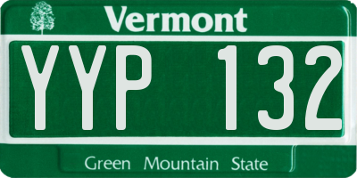 VT license plate YYP132