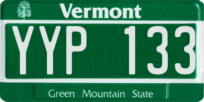 VT license plate YYP133