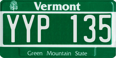VT license plate YYP135