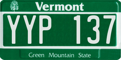 VT license plate YYP137