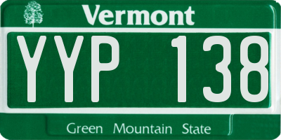 VT license plate YYP138