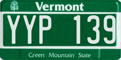 VT license plate YYP139
