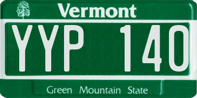 VT license plate YYP140