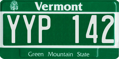 VT license plate YYP142
