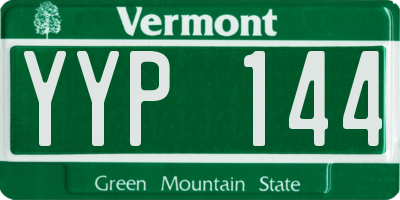 VT license plate YYP144