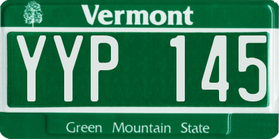 VT license plate YYP145
