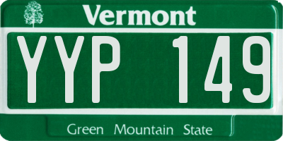 VT license plate YYP149