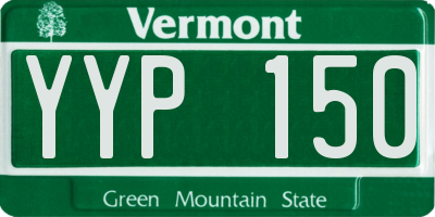 VT license plate YYP150