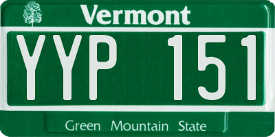 VT license plate YYP151