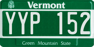 VT license plate YYP152