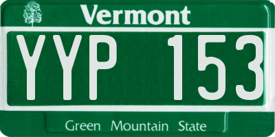 VT license plate YYP153