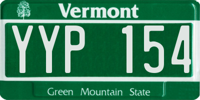 VT license plate YYP154