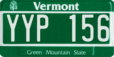 VT license plate YYP156
