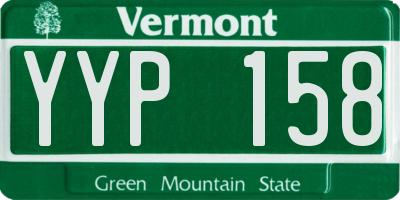 VT license plate YYP158