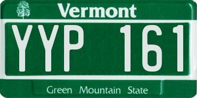 VT license plate YYP161