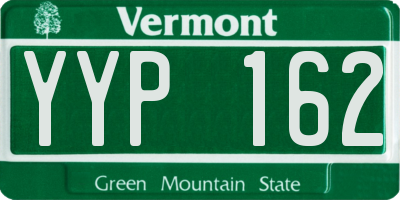 VT license plate YYP162
