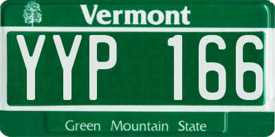 VT license plate YYP166