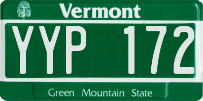 VT license plate YYP172
