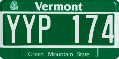 VT license plate YYP174
