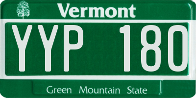 VT license plate YYP180