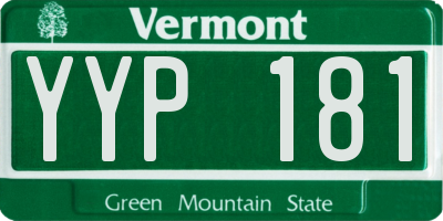 VT license plate YYP181