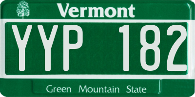 VT license plate YYP182