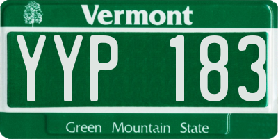 VT license plate YYP183