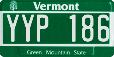 VT license plate YYP186