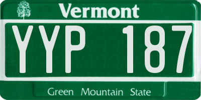 VT license plate YYP187