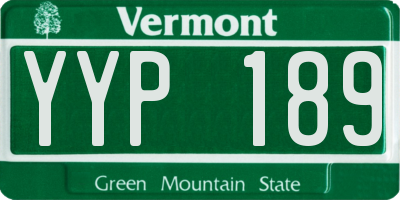 VT license plate YYP189