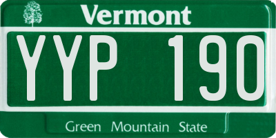 VT license plate YYP190