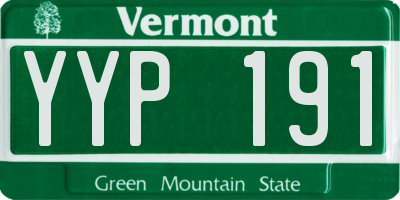 VT license plate YYP191