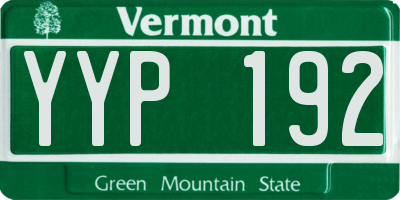 VT license plate YYP192