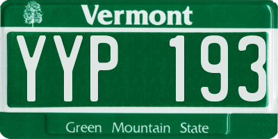 VT license plate YYP193