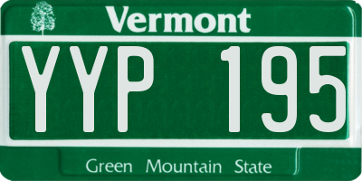 VT license plate YYP195