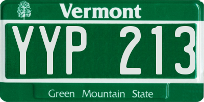 VT license plate YYP213